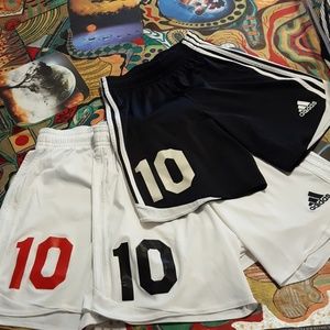 3 pair of adidas soccer shorts